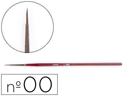 PINCEAU LIDERPAPEL BOIS VIROLE CHROMÉE AQUARELLE Nº00