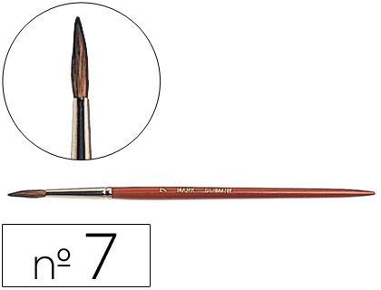 PINCEAU LIDERPAPEL BOIS VIROLE CHROMÉE AQUARELLE Nº7