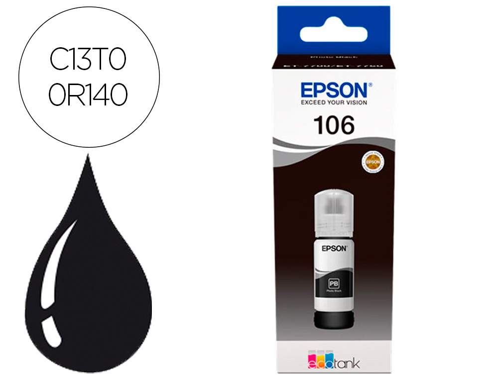 CARTOUCHE ENCRE EPSON /106 ECOTANK INK BOTTLE /ECOTANK   ET-7700 / ET-7750 NOIR