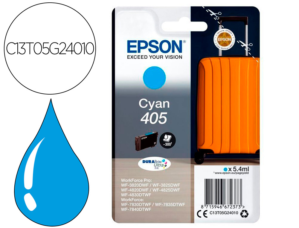 CARTOUCHE EPSON VALISE 405CYAN