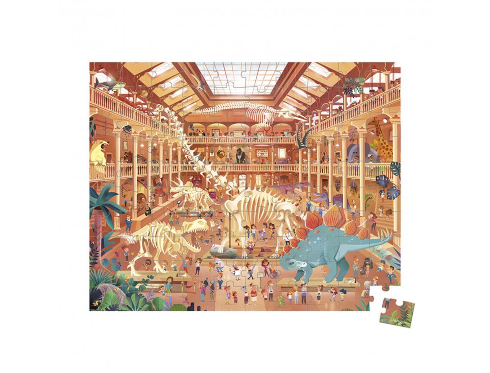 PUZZLES CARTON 100 PIECES JANOD MUSEE D HISTOIRE        NATURELLE 100 PIECES ET 1     POSTER MODELE