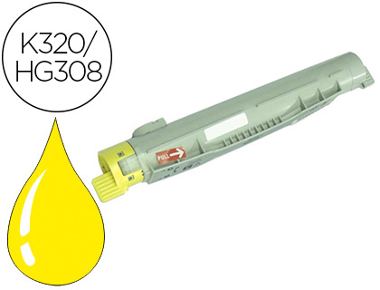 TONER LASER DELL K7320/HG308 COULEUR JAUNE 8000P