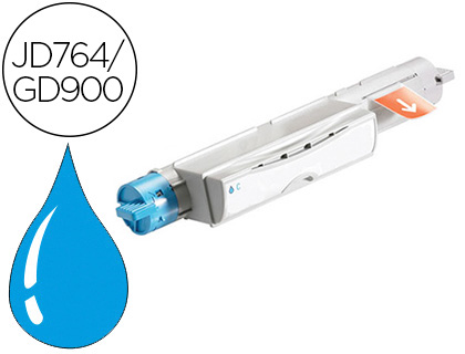 TONER LASER DELL GD900 JD764/GD900 COULEUR CYAN 12000P