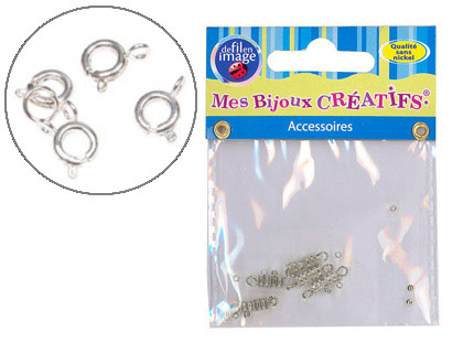 FERMOIR VIS COLOREM COLORIS ARGENTÉ SACHET 5 UNITÉS