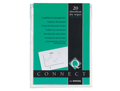 CHIFFON Q-CONNECT ABSORBANT JETABLE TOUS PRODUITS LIQUIDE MÊME GAMME PACK 20 UNITÉS
