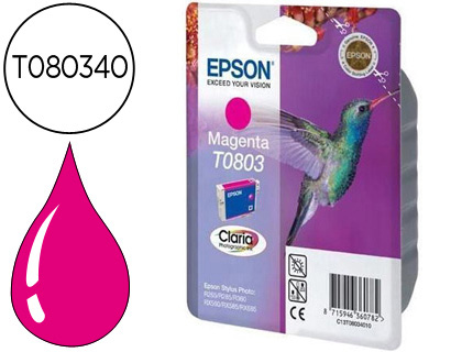 CARTOUCHE EPSON T0803 JET D'ENCRE C13T08034011 COULEUR MAGENTA 445P