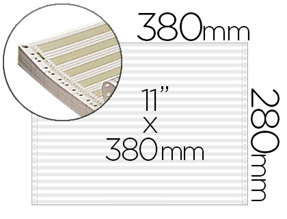 PAPIER LISTING 380MMX11' 70G/M2 PAQUET 2000F