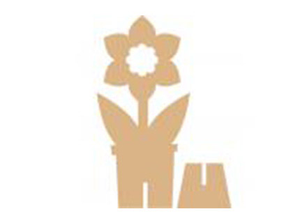 FLEUR MDF À DÉCORER 9X20CM 6 UNITÉS