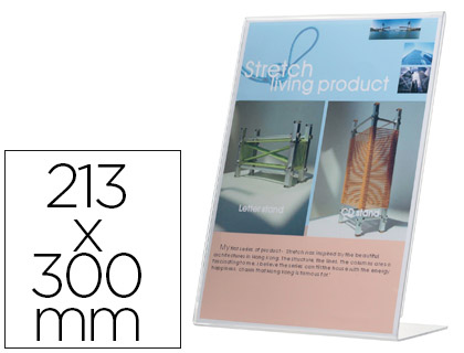 PORTE-VISUELS Q-CONNECT 01 PLEXIGLAS FORMAT A4 CHARGEMENT CÔTÉ PRÉSENTATION PHOTOS NOTICES PUBLICITÉ