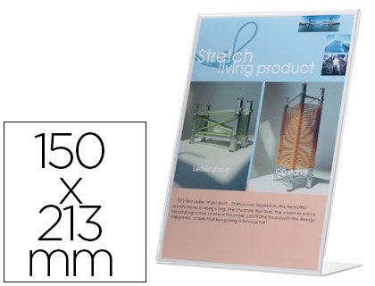 PORTE-VISUELS Q-CONNECT 01 PLEXIGLAS FORMAT A5 CHARGEMENT CÔTÉ PRÉSENTATION PHOTOS NOTICES PUBLICITÉ