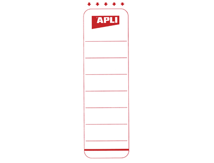 ÉTIQUETTE OPAQUE APLI AGIPA DOS CLASSEUR 60X190MM POCHETTE 10 UNITÉS