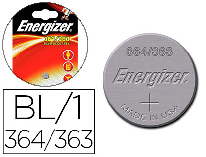 PILE ENERGIZER MONTRES OXYDE ARGENT I.C.E. 364/363 BLISTER 1 UNITÉ
