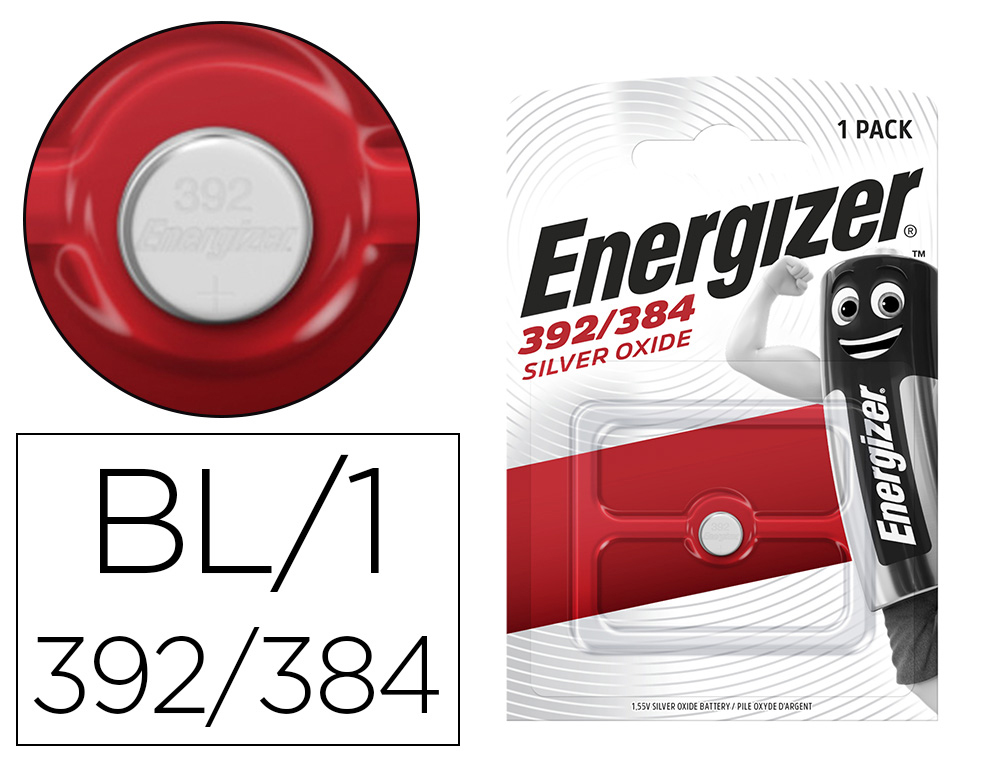 PILE ENERGIZER MONTRES OXYDE ARGENT I.C.E. 392/384 BLISTER 1 UNITÉ