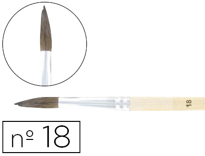 PINCEAU CLÉOPÂTRE Nº18 PETIT GRIS MÉLANGÉ BOIS FSC VERNIS PROTECTEUR