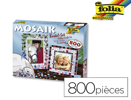 MOSAÏQUE FOLIA KIT BRICOLAGE AVEC ENVIRON 800 PIÈCES ET 2 CADRES PHOTOS
