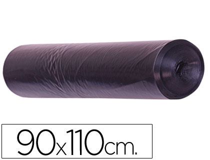 SAC POUBELLE DOMESTIQUE 90X110CM CALIBRE 200 CAPACITÉ 100L COLORIS NOIR ROULEAU 10 UNITÉS