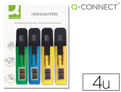 MARQUEUR FLUORESCENT BLISTER 4 UNITÉS