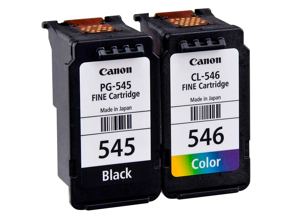 CARTOUCHE CANON JET D'ENCRE PACK PG-545 + CL-546 NOIR ET COULEURS 180P