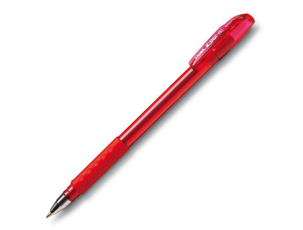 STYLO-BILLE PENTEL FEEL-IT CRITURE MOYENNE POINTE 0.7MM ENCRE COLORIS ROUGE