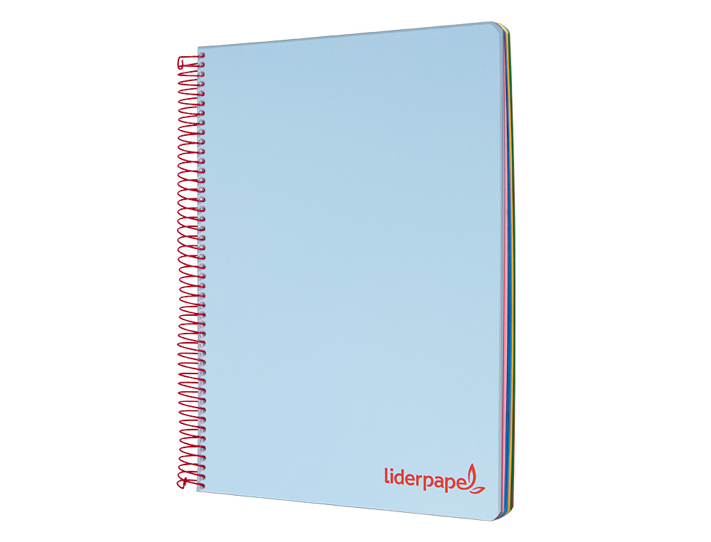 CAHIER SPIRALE LIDERPAPEL A4 MICRO WONDER 240 PAGES 90G    5X5MM 4 TROUS 5 BANDES        COULEURS BLEU CIEL