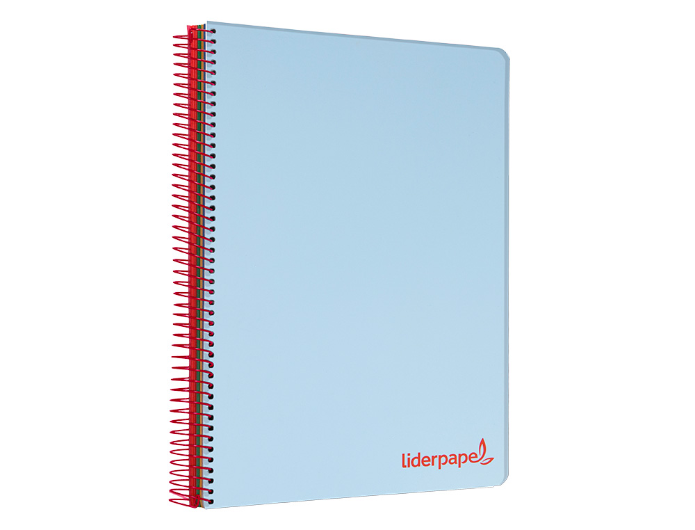 CAHIER SPIRALE LIDERPAPEL A4 MICRO WONDER 240 PAGES 90G    5X5MM 4 TROUS 5 BANDES        COULEURS BLEU CIEL