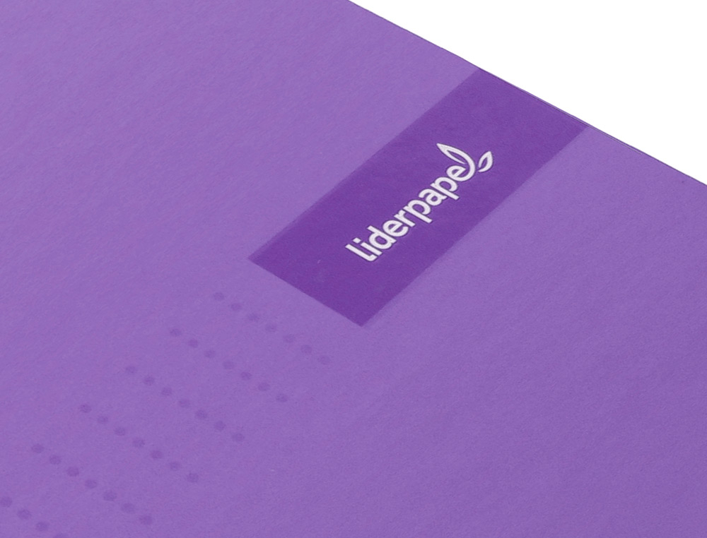 CAHIER SPIRALE LIDERPAPEL CRAFTY COUVERTURE CONTRECOLLÉE A5 240P 90G/M2 5X5MM MICROPERFORÉ 6 TROUS COLORIS VIOLET