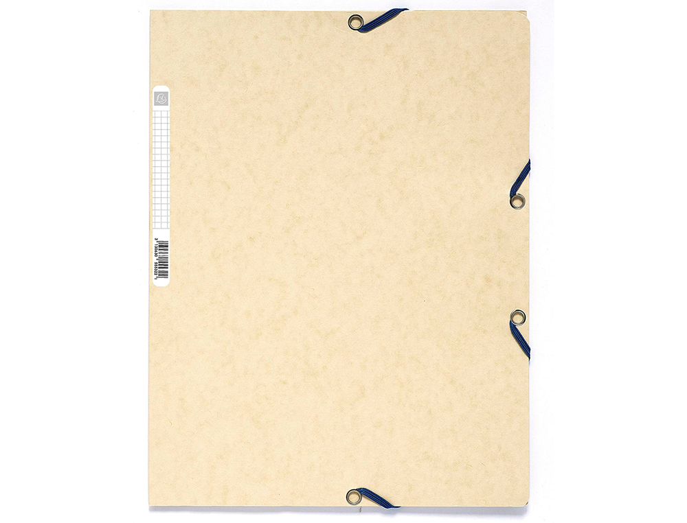 CHEMISE EXACOMPTA CARTE LUSTRÉE 5/10E 400G 3 RABATS ET ÉLASTIQUE A4 FORMAT 240X320MM COLORIS IVOIRE