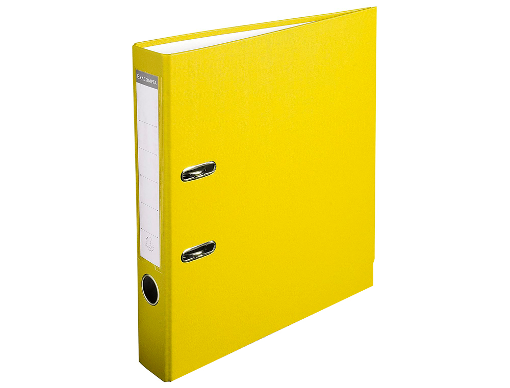 CLASSEUR LEVIER EXACOMPTA A4 POLYPROPYLNE 22/10E DOS 80MM COLORIS JAUNE