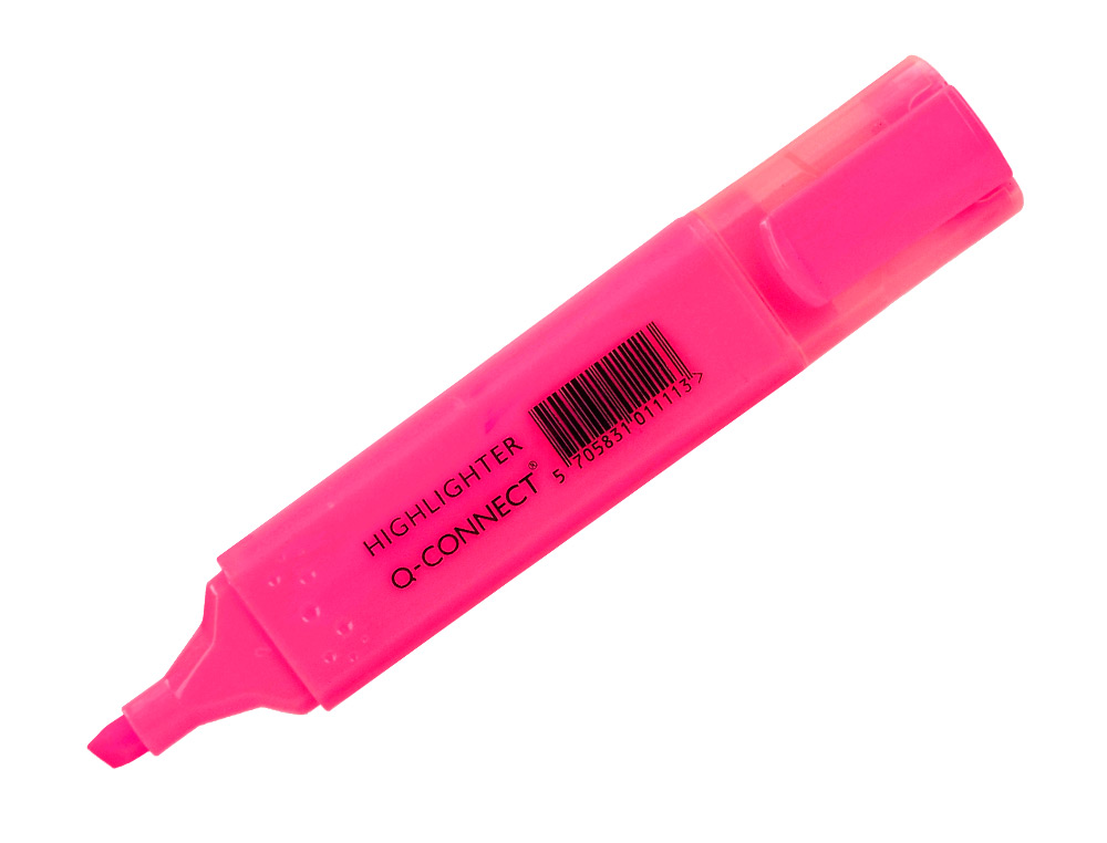 SURLIGNEUR Q-CONNECT TRAC 2/5 MM POINTE BISEAUTE COULEURS CLATANTES ROSE