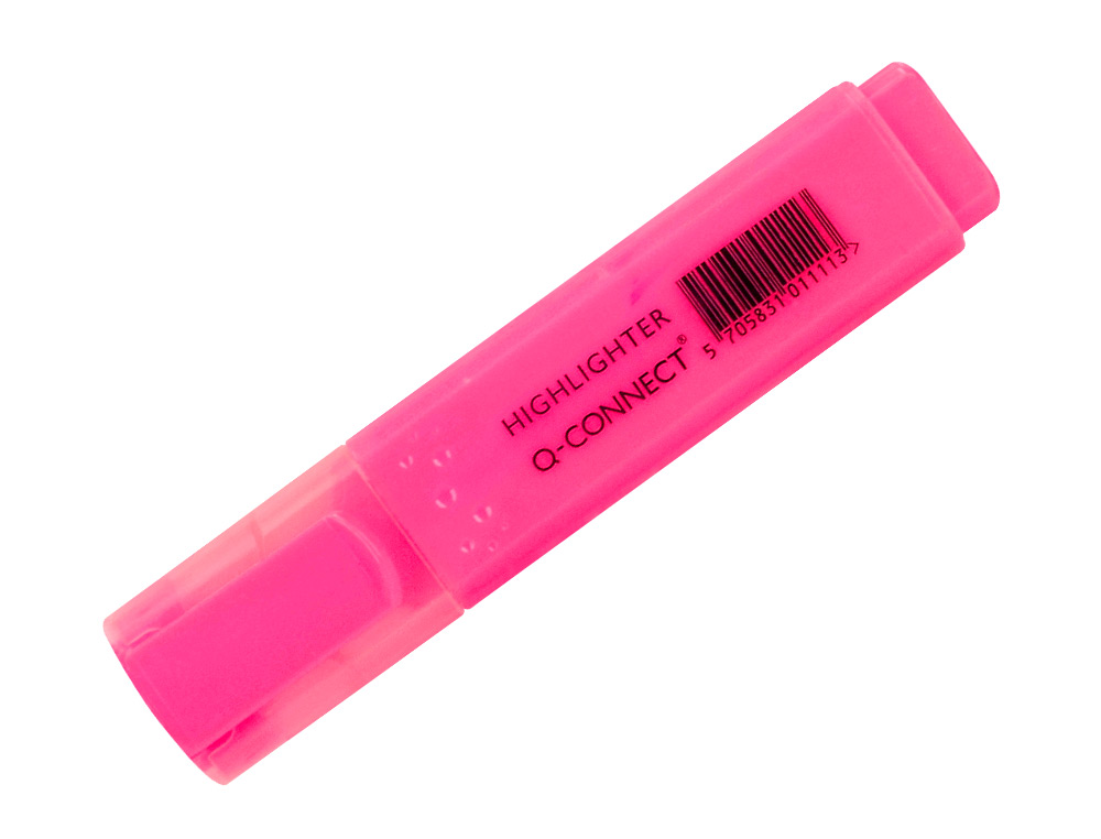 SURLIGNEUR Q-CONNECT TRAC 2/5 MM POINTE BISEAUTE COULEURS CLATANTES ROSE