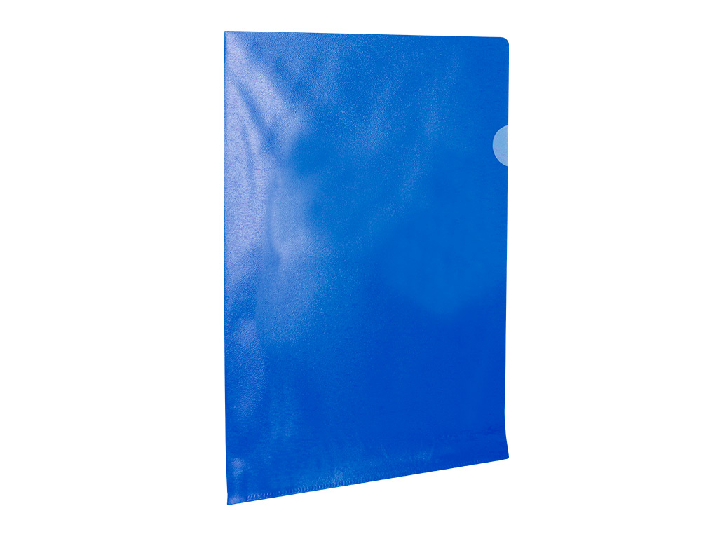 POCHETTE COIN Q-CONNECT POLYPROPYLÈNE GRAINÉ ÉCONOMIQUE 12/100E COLORIS BLEU TRANSPARENT BOÎTE 100 UNITÉS