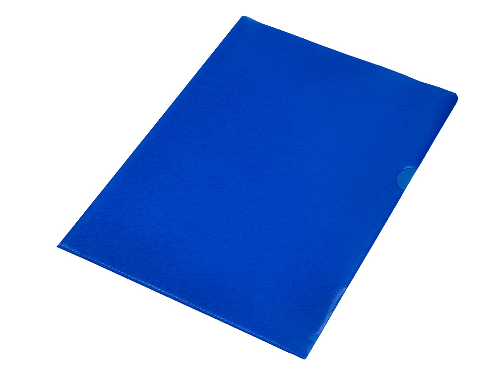 POCHETTE COIN Q-CONNECT POLYPROPYLÈNE GRAINÉ ÉCONOMIQUE 12/100E COLORIS BLEU TRANSPARENT BOÎTE 100 UNITÉS