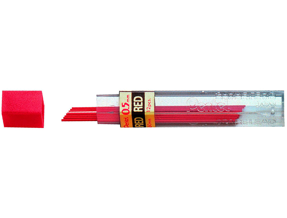 MINE PENTEL 0.5MM HB COLORIS ROUGE TUI 12 UNITS