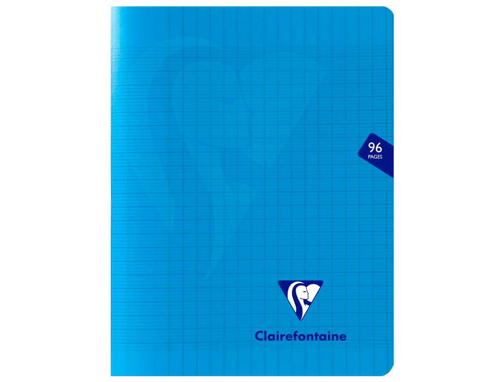 CAHIER PIQU CLAIREFONTAINE MIMESYS COUVERTURE POLYPROPYLNE A5+ 17X22CM 96 PAGES 90G RGLURE SYS COLORIS BLEU
