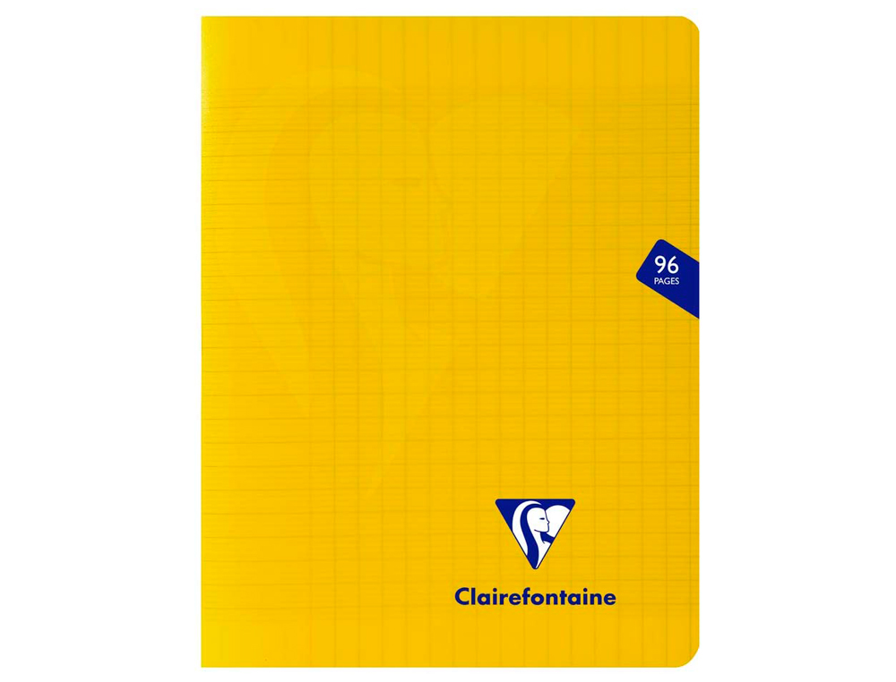 CAHIER PIQU CLAIREFONTAINE MIMESYS COUVERTURE POLYPROPYLNE A5+ 17X22CM 96 PAGES 90G RGLURE SYS COLORIS JAUNE