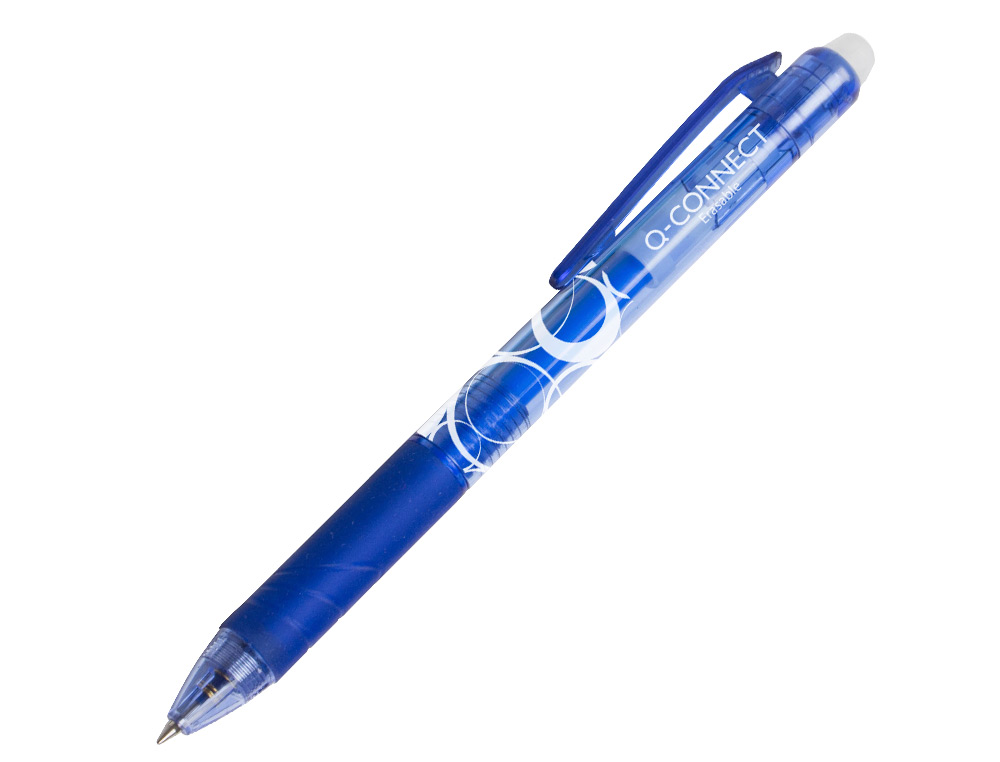RECHARGE ROLLER Q-CONNECT ENCRE EFFACABLE COULEUR BLEU  SET DE 3U