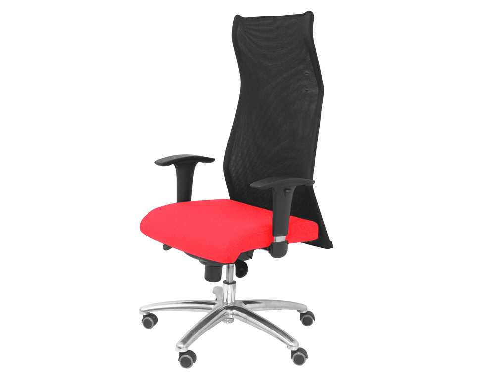 CHAISE DIRECTION Q-CONNECT TOILE BASE METAL MAXIMUM SUPPORTE 100KG DIM. 1210X30X630MM COLORIS ROUGE