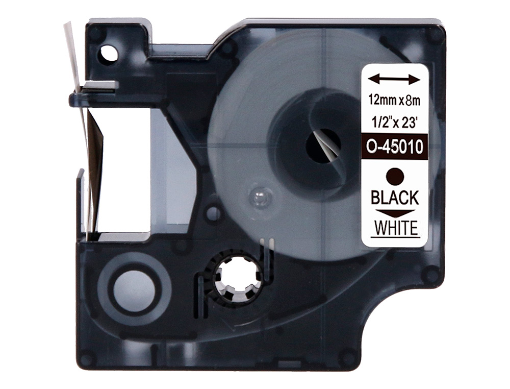 RUBAN TITREUSE Q-CONNECT MK-221 BLANC-NOIR 9MM X 8 MT  COMPATIBLE BROTHER