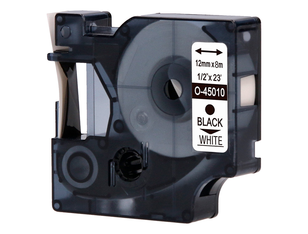 RUBAN TITREUSE Q-CONNECT MK-221 BLANC-NOIR 9MM X 8 MT  COMPATIBLE BROTHER