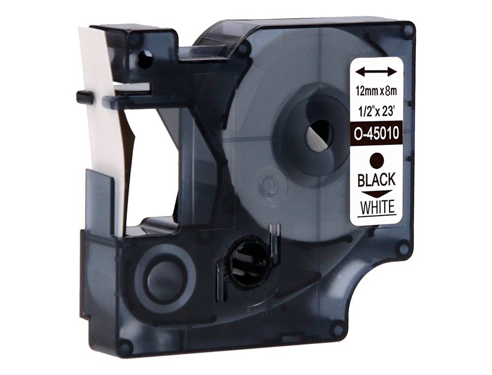 RUBAN TITREUSE Q-CONNECT MK-221 BLANC-NOIR 9MM X 8 MT  COMPATIBLE BROTHER