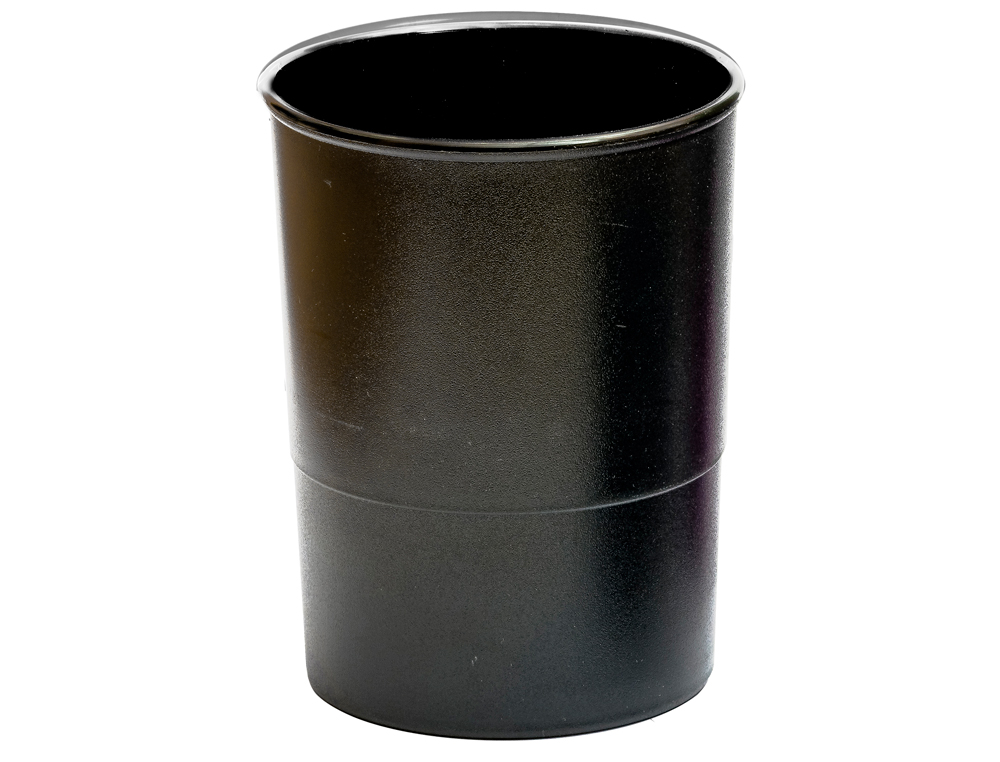 POT A CRAYONS Q-CONNECT PLASTIQUE HAUTEUR 100MM DIAMTRE 75MM COLORIS NOIR OPAQUE