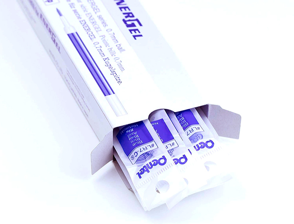 RECHARGE ROLLER PENTEL ENCRE GEL BL77 BL107 ENCRE FLUIDE DOUCE LUMINEUSE POINTE MOYENNE SECHAGE RAPIDE VIOLET