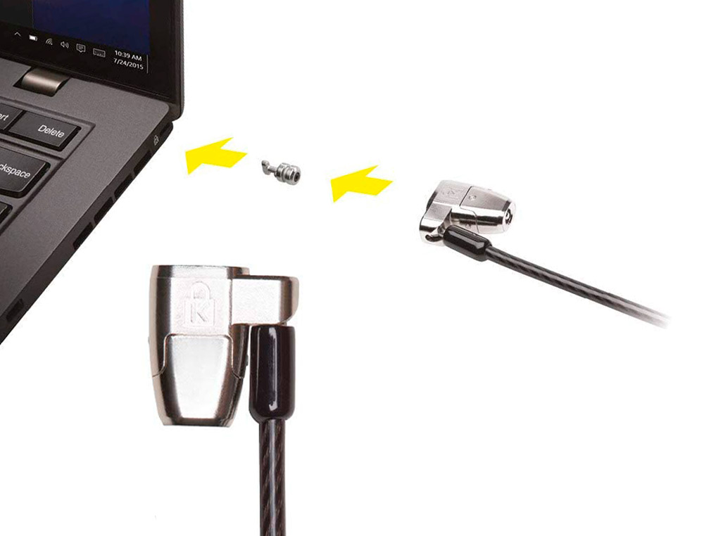 CABLE DE SECURITE KENGSINGTON MICROSAVER 2.0 ULTRA          CLICKSAFE PIVOTANT ROTATIF    RESISTANT TORSION CORROSION