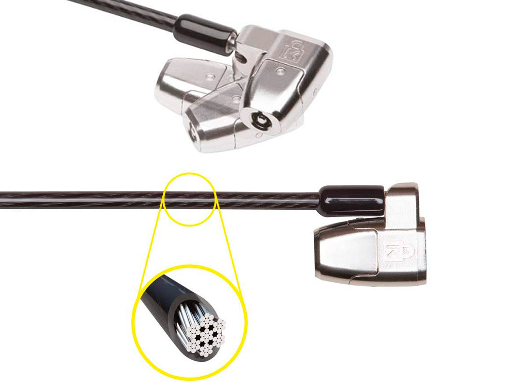 CABLE DE SECURITE KENGSINGTON MICROSAVER 2.0 ULTRA          CLICKSAFE PIVOTANT ROTATIF    RESISTANT TORSION CORROSION