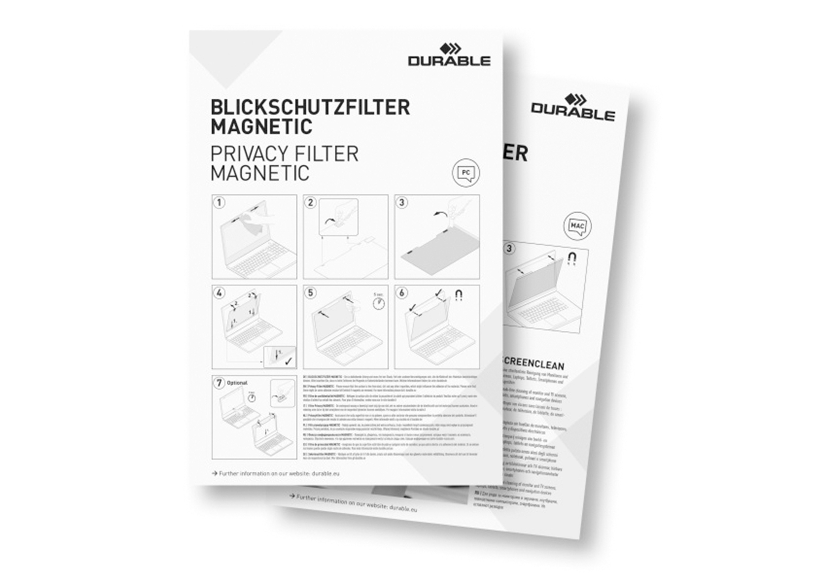 FILTRE CONFIDENTIALITE MAGNETIQUE DURABLE 11,6''     VISION CLAIRE FACE A L ECRAN  OBSCURE SUR LES COTES
