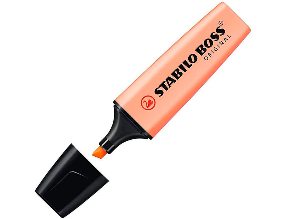 SURLIGNEUR STABILO BOSS ORIGINAL PASTEL ENCRE BASE    EAU POINTE BISEAUTEE LARGEUR  TRACE 2/5MM COLORIS SORBET