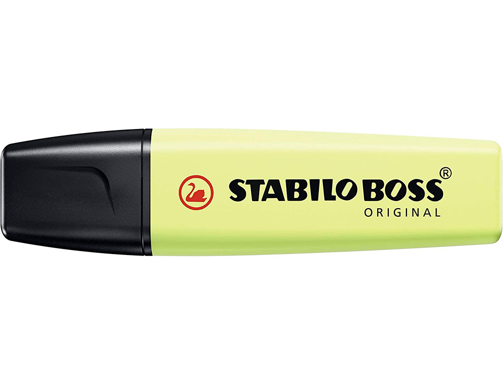 SURLIGNEUR STABILO BOSS ORIGINAL PASTEL ENCRE BASE    EAU POINTE BISEAUTEE LARGEUR  TRACE 2/5MM COLORIS ZESTE DE