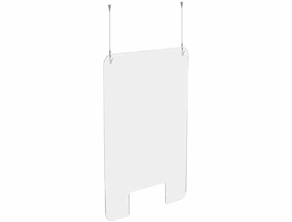 ECRAN DE PROTECTION EXACOMPTA EXASCREEN A SUSPENDRE ACRYLIQUE RESISTANT TRES HAUTE TRANSPARENCE KIT