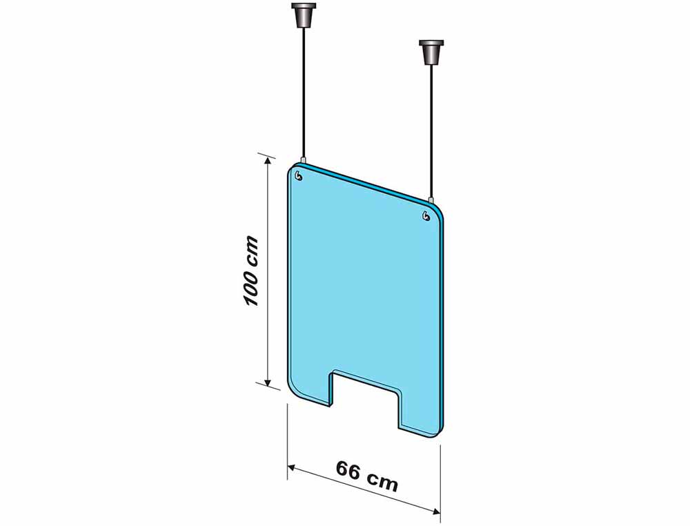 ECRAN DE PROTECTION EXACOMPTA EXASCREEN A SUSPENDRE ACRYLIQUE RESISTANT TRES HAUTE TRANSPARENCE KIT