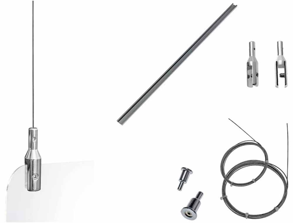 ECRAN DE PROTECTION EXACOMPTA EXASCREEN A SUSPENDRE ACRYLIQUE RESISTANT TRES HAUTE TRANSPARENCE KIT